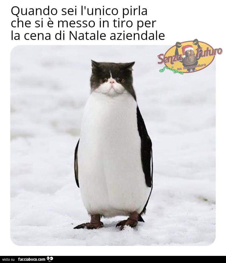 Quando sei l'unico pirla che si è messo in tiro per la cena di natale aziendale
