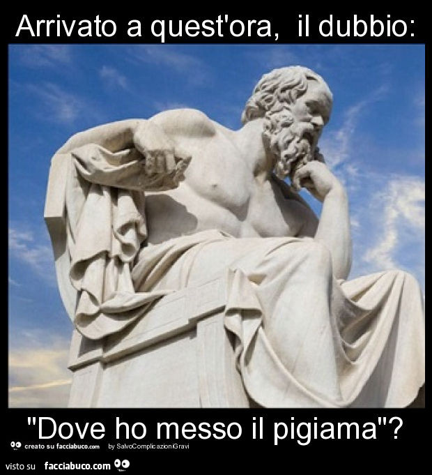 Arrivato a quest'ora, il dubbio: "dove ho messo il pigiama"?