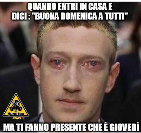 Quando ntri in casa e dici buona domenica