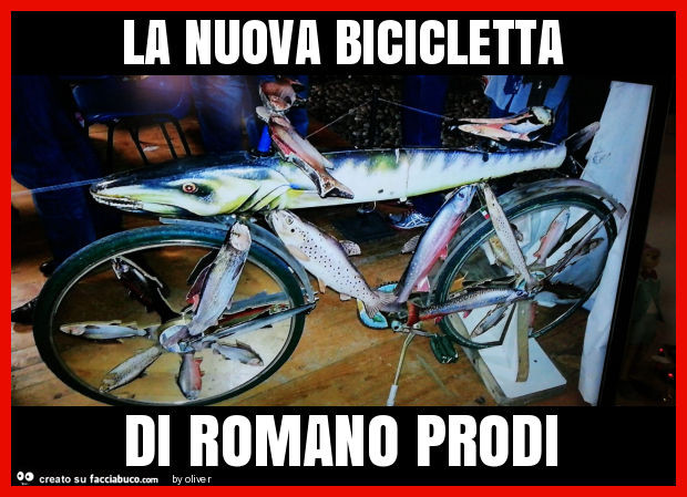 La nuova bicicletta di romano prodi