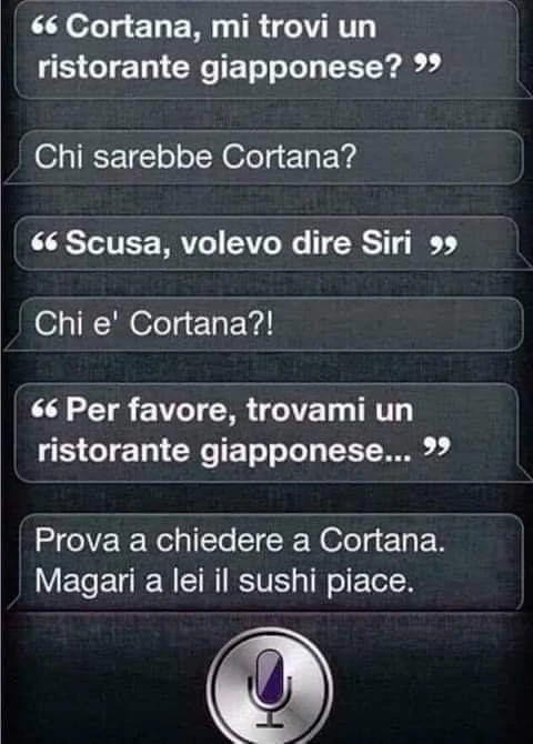 Capricci di siri e cortana
