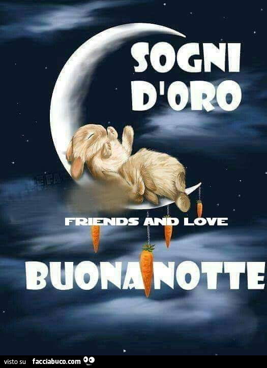 Sogni d'oro, friends and love buonanotte