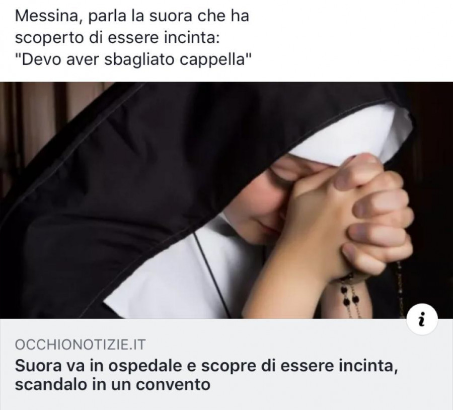Messina parla la suora che è rimasta incinta