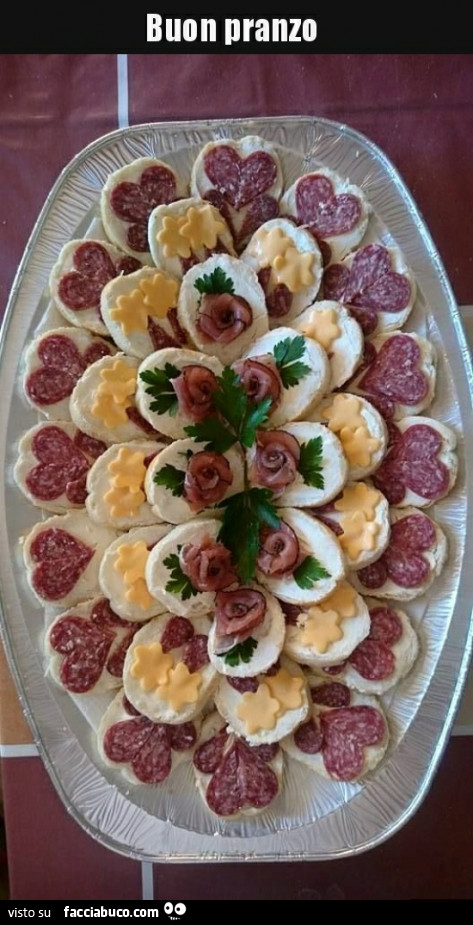 Sfizioso pranzetto. Buon pranzo