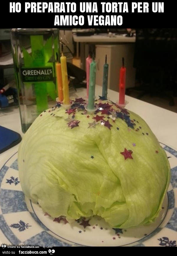 Ho preparato una torta per un amico vegano