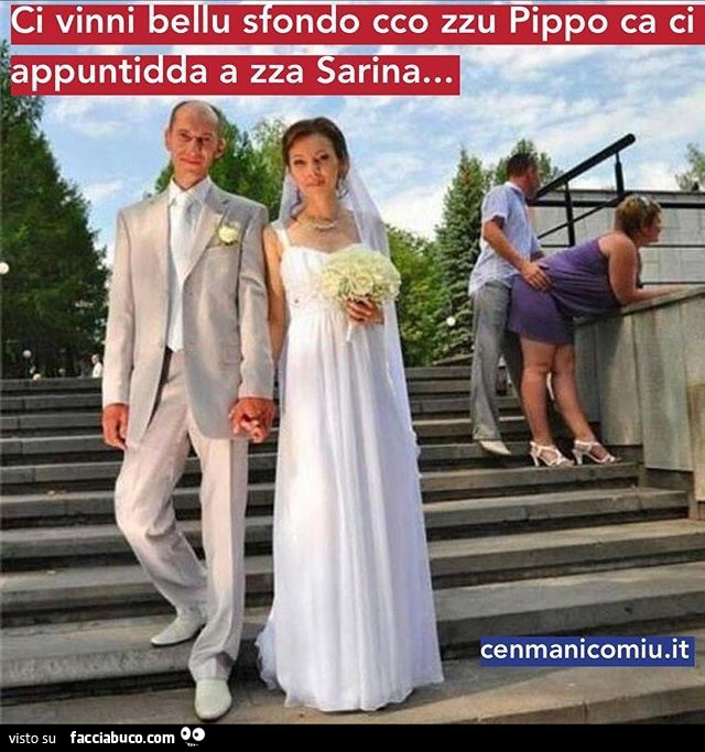 Ci vinni bellu sfondo cco zzu Pippo ca ci appuntidda a zza Sarina
