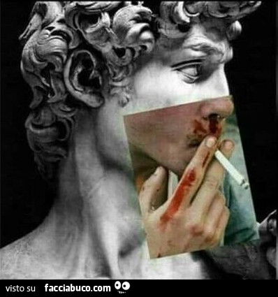 Statua che fuma sigaretta