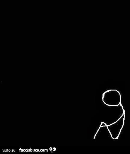 Omino triste all'angolo