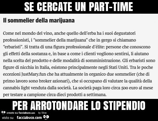 Se cercate un part-time per arrotondare lo stipendio