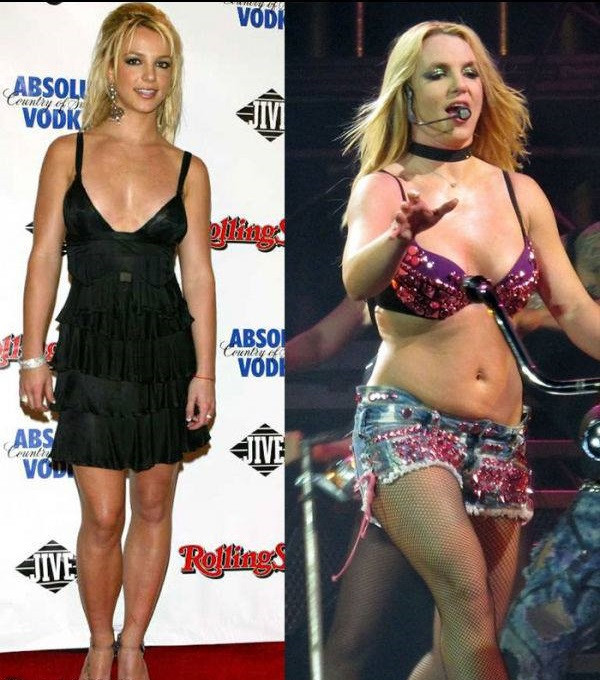 CELEBRITà CHE HANNO GUADAGNATO TROPPO PESO Durante gli ultimi anni della sua carriera il suo peso si è palesato, con lei che ha avuto figli e periodicamente prendendo le pause dal mondo dello spettacolo e cosa no. Britney è attualmente nel bel mezzo di un