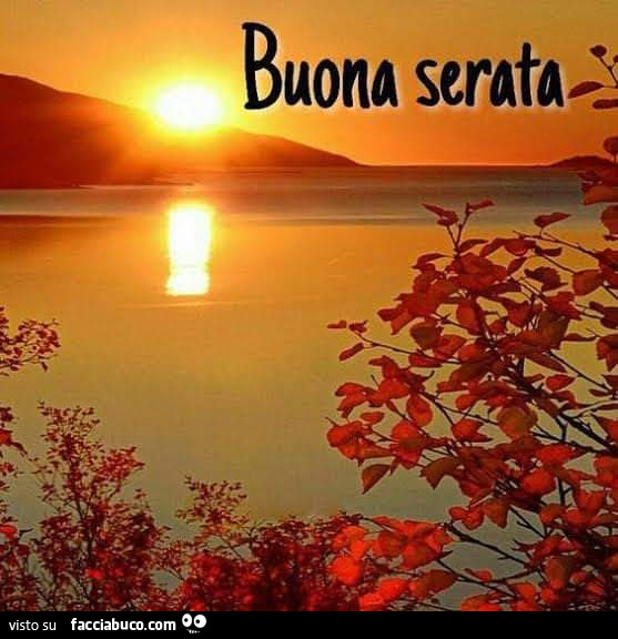 Tramonto autunnale. Buona serata